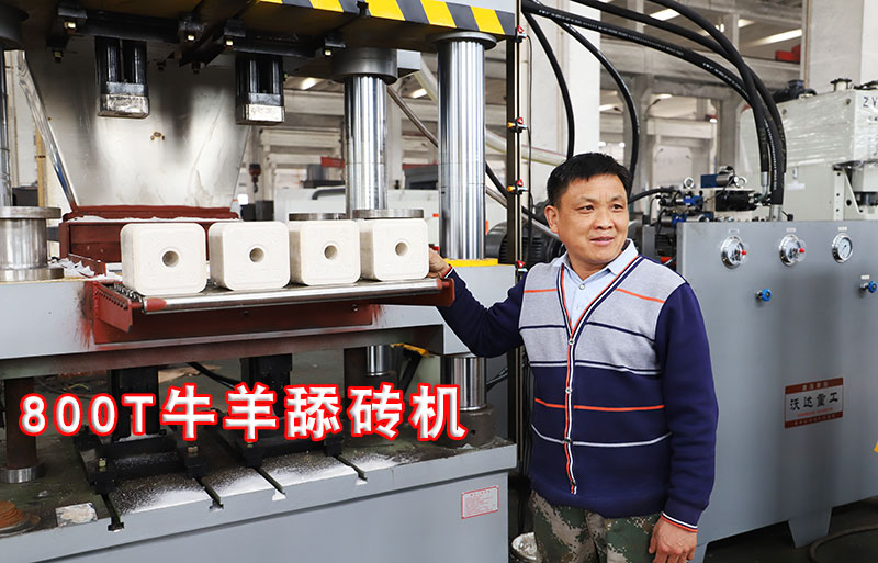 800噸粉末(mò)成型牛羊舔磚(zhuan)鹽磚機