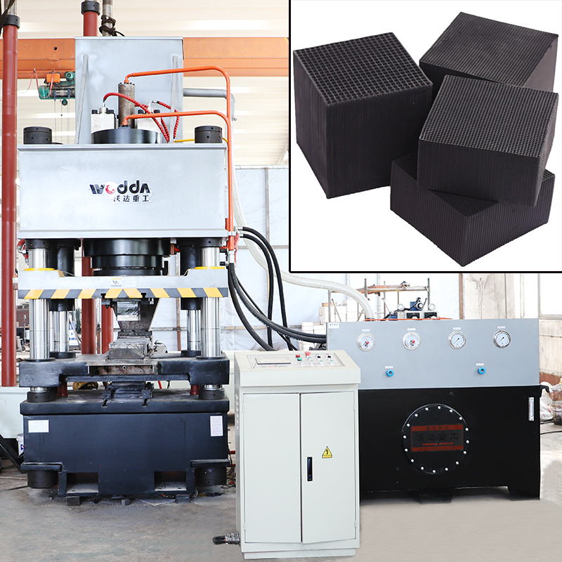 全自(zi)動活性炭成(cheng)型液壓機_400噸(dūn)粉末成型液(yè)壓機